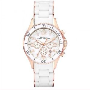 Marc Jacobs Women's White/ Rose Goldtone Watch